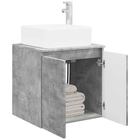 Mobile Lavabo da Parete Grigio Cemento 49,5 x 41 x 63 cm - Foto 2