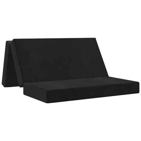 Divano Letto Pieghevole 140 x 67 x 45 cm Nero - Foto 1