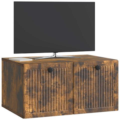 Mobile Porta TV da Muro Rovere Fumo 59,5 x 41 x 30 cm - Foto 2