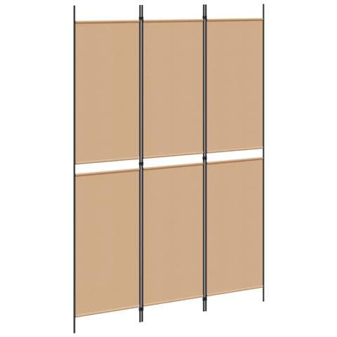 Pannello Divisorio a 3 Pannelli Beige 150 x 220 cm Tessuto - Foto 1