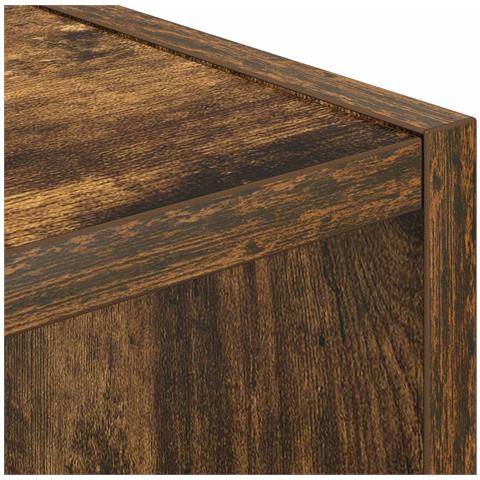 Comodino con cassetto 2 pcs Rovere fumé 30,5 x 27 x 59,5 cm - Foto 9