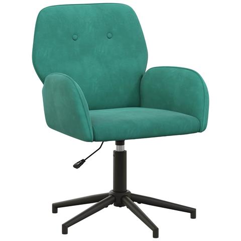 Sedia da scrivania girevole 54 x 55 x 90 cm Turchese - Foto 1