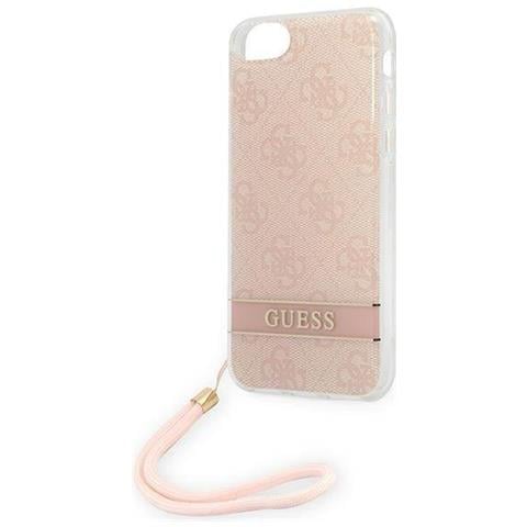 Indovina Guohci8h4stp Custodia Iphone Se 2022 / Se 2020 / 7 / 8 Rosa /rosa Con Cinturino 4g Stampato - Foto 3