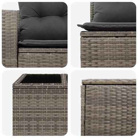 Set di divani 8 pz Grigio e Grigio Scuro - Foto 10
