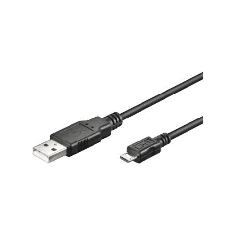 Cavo USB 2.0 A / B Micro M / M, 1.0 mt nero, polybag - Foto 1