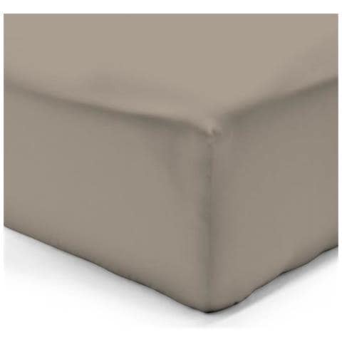 Lenzuolo Con Angoli Tortora - 160 x 200 cm - 100% Cotone - Foto 2