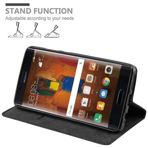 Cadorabo Custodia Compatibile Con Huawei Mate 9 Pro In Nero Di Notte - Coperchio Protettiva Con Chiusura Magnetica, Funzione Stand E Tasca Per Le Carte - Foto 5