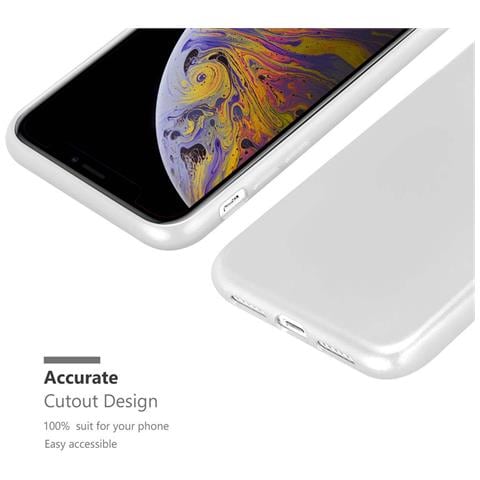 Cadorabo Custodia Compatibile Con Apple Iphone Xs Max In Argento Metallico - Coperchio Protettivo In Silicone Tpu Flessibile - Foto 9