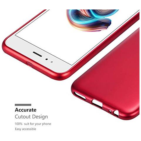 Cadorabo Custodia Compatibile Con Xiaomi Mi A1 / 5x In Rosso Metallico - Coperchio Protettivo In Silicone Tpu Flessibile - Foto 2