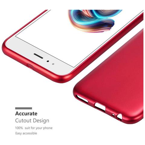 Cadorabo Custodia Compatibile Con Xiaomi Mi A1 / 5x In Rosso Metallico - Coperchio Protettivo In Silicone Tpu Flessibile - Foto 7