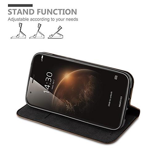 Custodia Compatibile Con Huawei G7 Plus / G8 / Gx8 In Bruno Caffè - Coperchio Protettiva Con Chiusura Magnetica, Funzione Stand E Tasca Per Le Carte - Foto 2