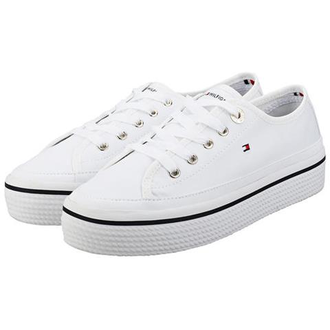 TOMMY HILFIGER - Scarpa Donna Corporate Flatform Vulcanized Sneaker White  Fw0fw04259100.36 - ePRICE