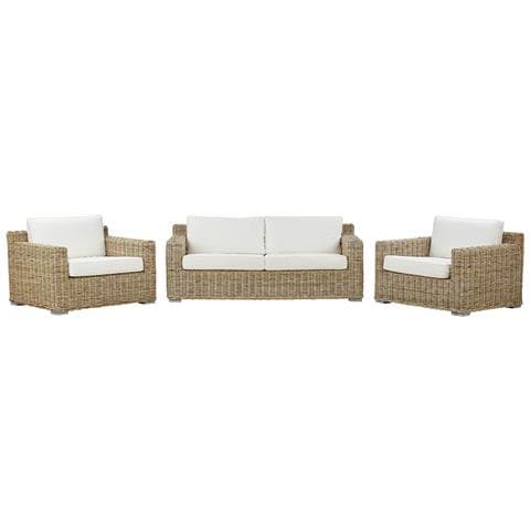 Set Lounge In Rattan Marrone Chiaro 4 Posti Ardea - Foto 11