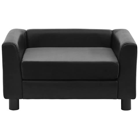 Divano per Cani Nero 60x43x30 cm in Peluche e Similpelle - Foto 2