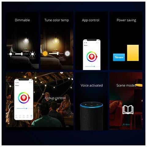 Intelligente Lampadina Alexa Wifi Lampadine E27 9w Oscurabile Colore Rgb E Warm Cool Di Bianco Intelligente Lampadine A Led Lavora Con Alexa Home Page Di Google 2700k-6500k 806lm App Telecomando No Hub Required - Foto 2