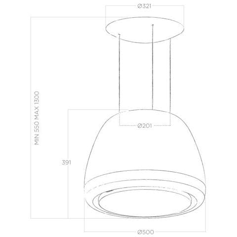 Cappa ad Isola Filtrante EDITH CLASSIC / F / 50 Colore Bianco - Foto 2