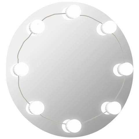 Specchio Da Parete Rotondo Con Luci Led In Vetro - Foto 1