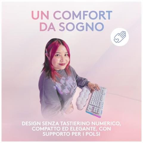 G713 Gaming Keyboard - Off White - Us Intl - Intnl - Foto 2