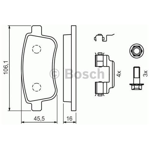 Kit Pastiglie Freno 986494384 - Foto 1