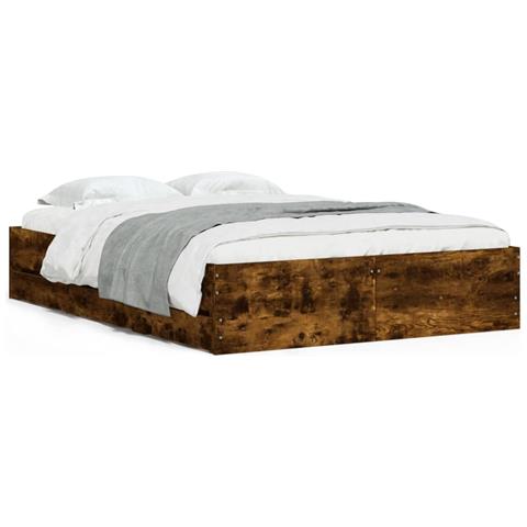 Giroletto Con Cassetti Rovere Fumo 120x200 Cm Legno Multistrato - Foto 2