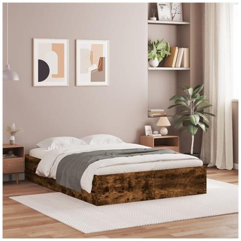 Giroletto Con Cassetti Rovere Fumo 120x200 Cm Legno Multistrato - Foto 1