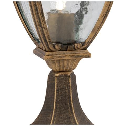 Lampada Da Terra Classica Da Esterno Alluminio Oro 1 Luce E27 60w Ip44 - Foto 2