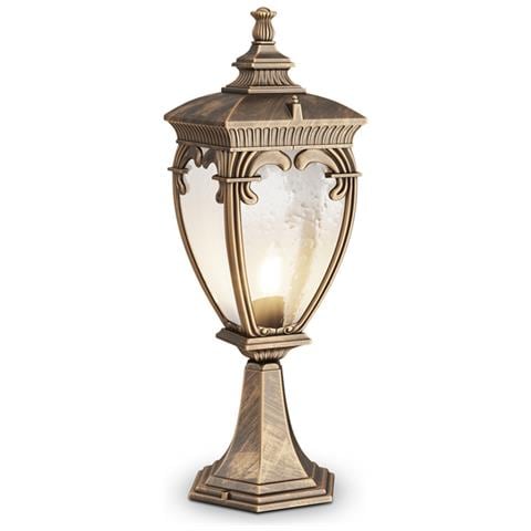 Lampada Da Terra Classica Da Esterno Alluminio Oro 1 Luce E27 60w Ip44 - Foto 1