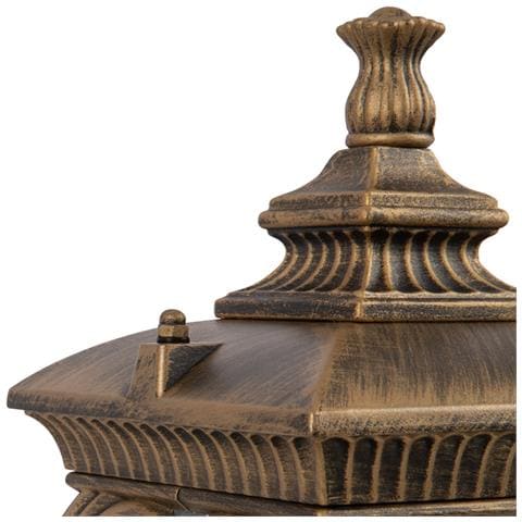 Lampada Da Terra Classica Da Esterno Alluminio Oro 1 Luce E27 60w Ip44 - Foto 3