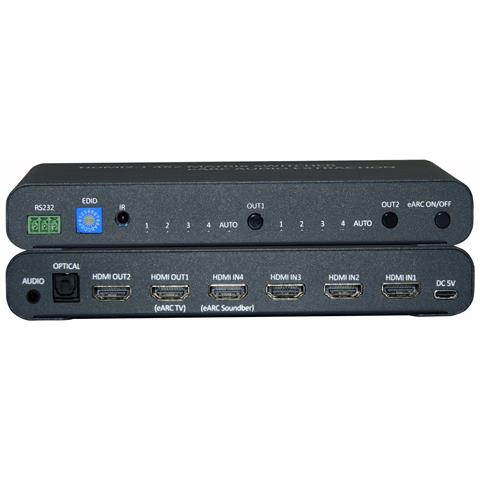 Switch Matrix HDMI 4×2 8K con Estrattore Audio Esterno - Foto 2