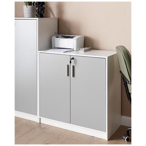 Armadietto Da Ufficio Zehna Grigio Chiaro - Foto 1