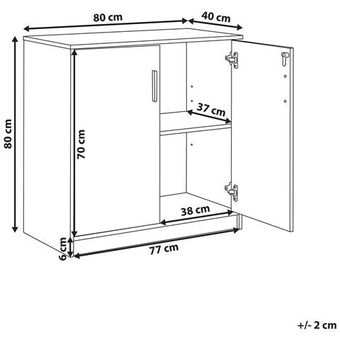 Armadietto Da Ufficio Zehna Grigio Chiaro - Foto 2