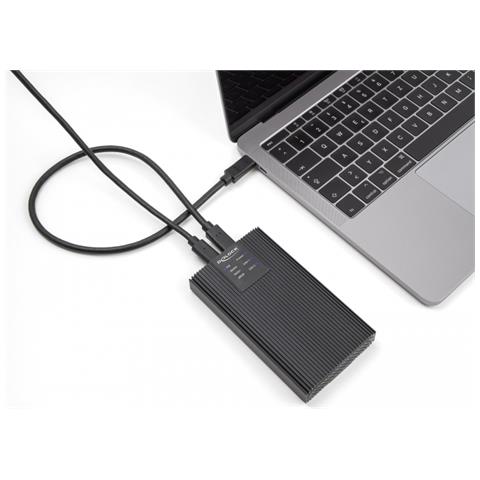 Alloggiamento esterno USB 20 Gbps per 2 x M. 2 NVMe PCIe SSD con USB Type-C femmina e RAID - strumento gratuito - Foto 5