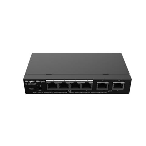 Switch RG-ES206GC-P Switch PoE Gestito a 6 Porte / 4x Gigabit PoE+ / 2x Gigabit RJ45 Uplink / 54 W - Foto 3