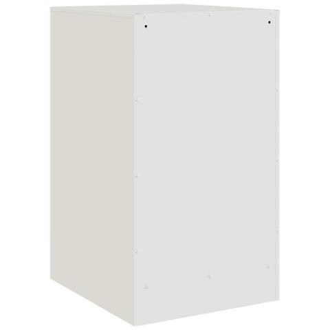 Comodino Bianco 34,5x39x62 cm in Acciaio - Foto 2