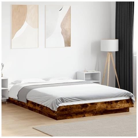 Giroletto Con Luci Led Rovere Fumo 120x190 Cm Legno Multistrato - Foto 1