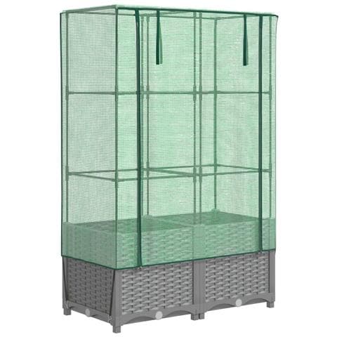 Letto Rialzato Con Copertura Serra Effetto Rattan 80x40x138 Cm - Foto 2