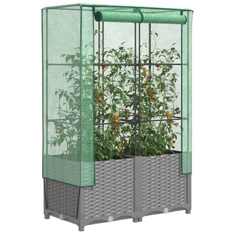 Letto Rialzato Con Copertura Serra Effetto Rattan 80x40x138 Cm - Foto 1