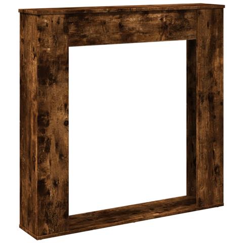 Cornice Per Camino Rovere Fumo 100x20x100 Cm In Truciolato - Foto 2