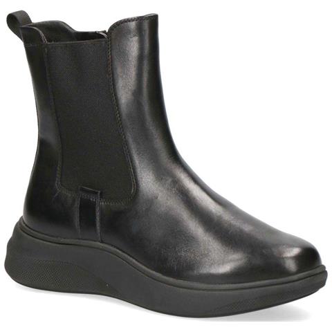 Black Casual Leather Booties Stivaletti Pelle Scarpe Donna Nero Eu 36, 9-25417-27-022 - Foto 2