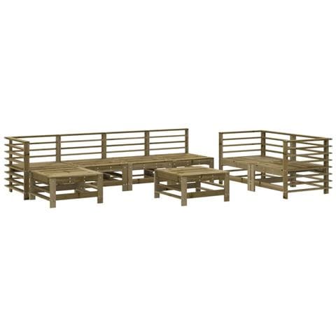 Set Salotto da Giardino 8 pz in Legno Impregnato di Pino - Foto 1