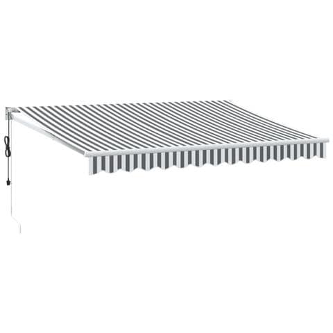Tenda Retrattile Antracite E Bianca 3,5x2,5m Tessuto/alluminio - Foto 2