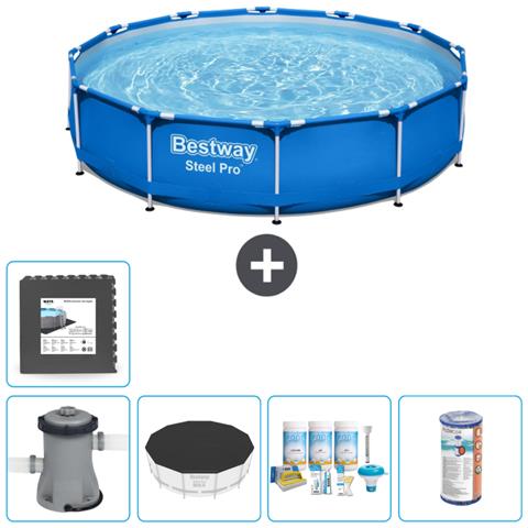 Piscina Fuori Terra - In Giro - 366x76 Cm - Blu - Include Accessori Coordinati Cb13 - Foto 1