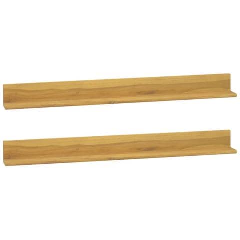 Mensole Da Parete 2 Pz 110x10x10 Cm In Legno Massello Di Teak - Foto 2
