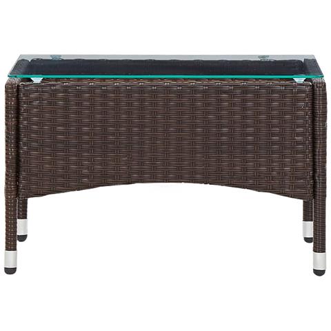 Tavolino Da Caffè Marrone 60x40x36 Cm In Polyrattan - Foto 1