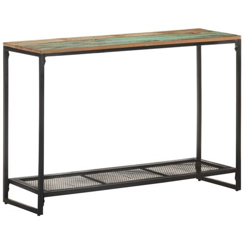 Tavolo Consolle 110x35x75 Cm In Legno Massello Di Recupero - Foto 2