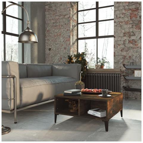 Tavolino Da Salotto Rovere Fumo 60x60x30 Cm In Truciolato - Foto 6