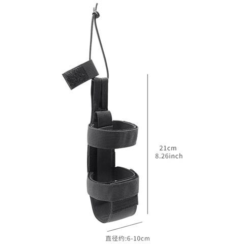 Custodia Tattica Regolabile Per Borraccia - Nylon Nero - Foto 5