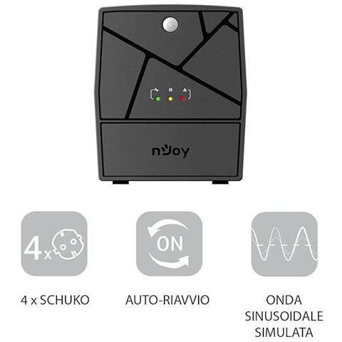 UPS Keen 1000 Line Interactive 1000VA 600W Tower Nero - Foto 4