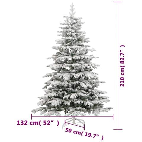 Albero Natale Artificiale Incernierato con Neve Fioccata 210 cm - Foto 10
