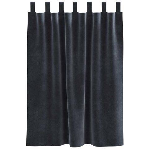 Tende con tende 2 pcs Grigio scuro 140 x 140 cm Velluto - Foto 1